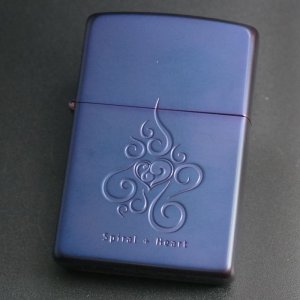 画像: zippo Spiral Heart パープルマット 2003年製造