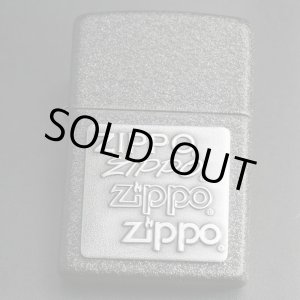 画像: zippo ブラッククラックル プレート SV