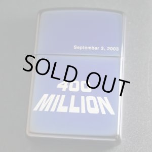 画像: zippo 400MILLION インディゴブルー 2003年製造