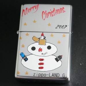 画像: zippo 「zippo-LAND G.」オリジナル 2007年 X'mas フラットトップ