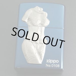 画像: zippo SEXY メタル ブルーチタン 2002年製造