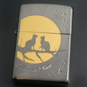 画像: zippo ムーンライトラヴァ-ズ ネコ