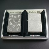 画像: zippo ペア スワローキャリーズ ハピネス SV＆BK