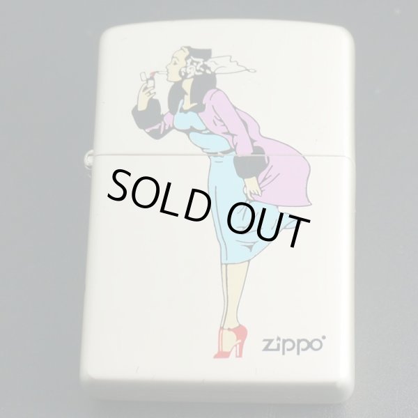 画像1: zippo WINDY パールホワイト プリント 2006年製造 