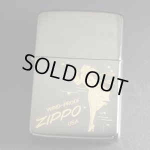 画像: zippo WINDY ブラックニッケル 金入れ 1985年製造