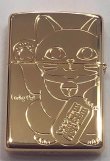 画像3: zippo 貝張り　招きネコ　2018年製造