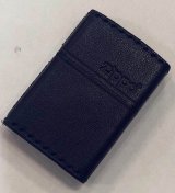 画像: zippo 革巻き　黒　2018年製造