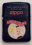 画像2: zippo 革巻き　LIBERTYGAL  黒　1994年製造