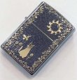 画像1: zippo metal paint plate 猫　ブラック　2018年製造