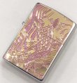 画像1: zippo 和柄　鯉　両面　ピンク　2019年製造　