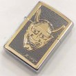 画像1: zippo 和柄　般若の面　両面　ブラック　2019年製造