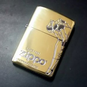 画像: zippo WINDY 金色 2019年製造