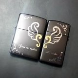 画像: zippo ペア ハート 両面加工 2006年製造