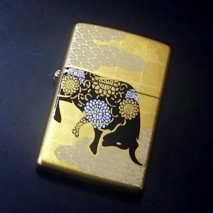 画像: zippo 牛 和柄 2020年製造 新品未使用