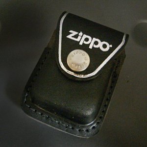 画像: zippo 革ケース US ジッポーケース BK　クリップ