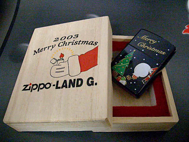 画像: zippo 「zippo-LAND G.」オリジナル X'mas 漆 Wフェイス 50個限定 2003年製造