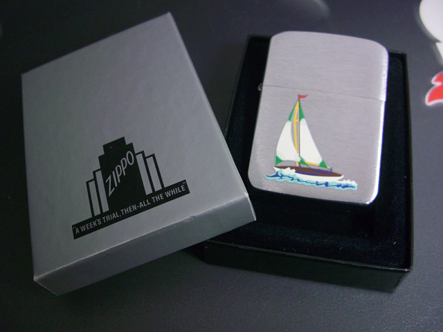 画像: zippo 41REPLICA  TOWN&COUNTRY柄　ヨット 2001年製造