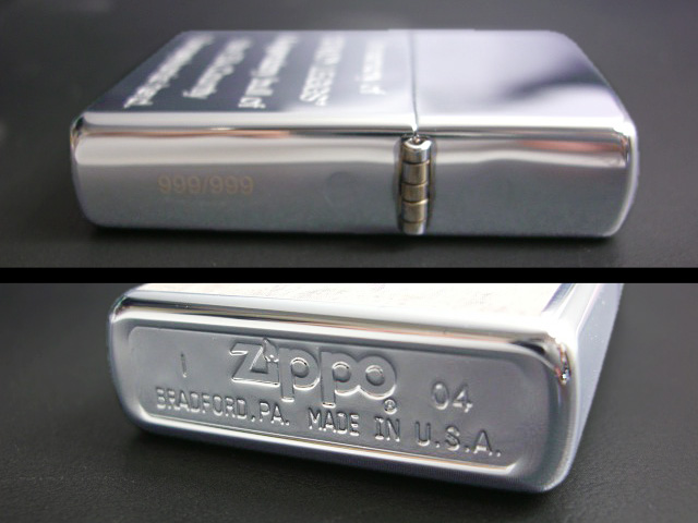 画像: zippo シカ 両面 シリアルナンバー999/999 1996年製造