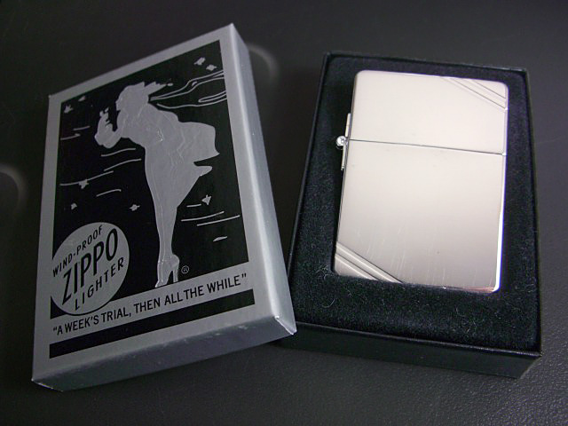 画像: zippo 1935 REPLICA シルバーミラー ダイヤゴナルライン