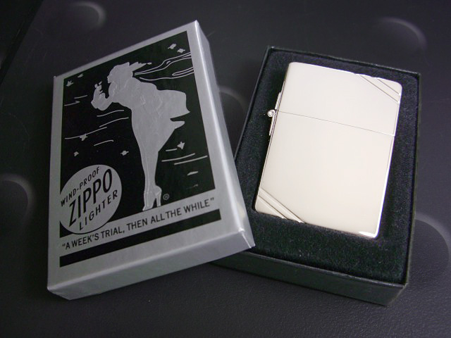 画像: zippo 1935 REPLICA プラチナミラー ダイヤゴナルライン