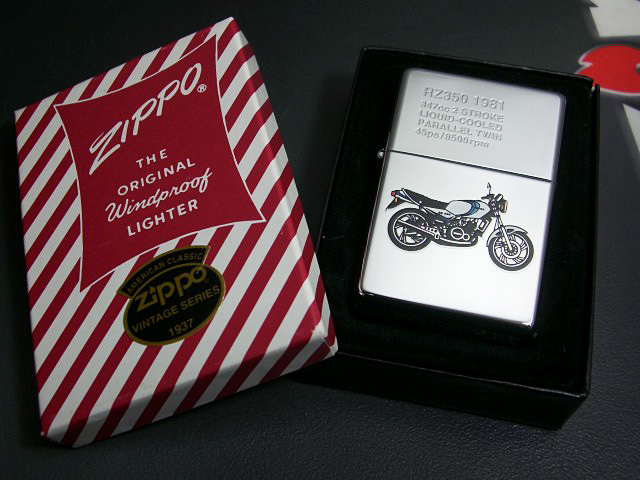 画像: zippo YAMAHA RZ350 Wフェイス 2000年製造