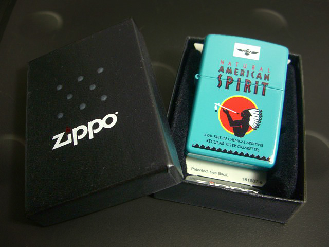 画像: zippo AMERICAN SPIRIT カラー 2004年製造