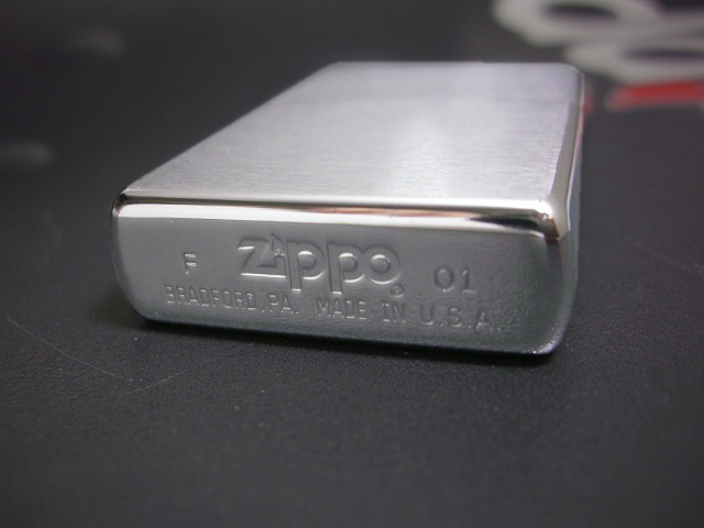 画像: zippo #200 ブラッシュ・クローム 2001年製造