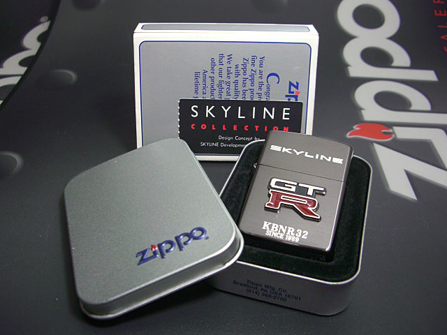 画像: zippo Skyline GT-R KBNR32 BKニッケル 1997年製造