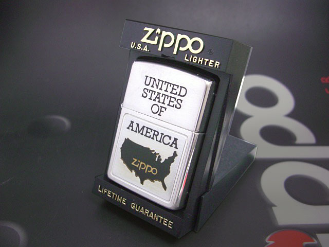 画像: zippo 液晶 シルバーサテン アメリカ大陸 1994年製造