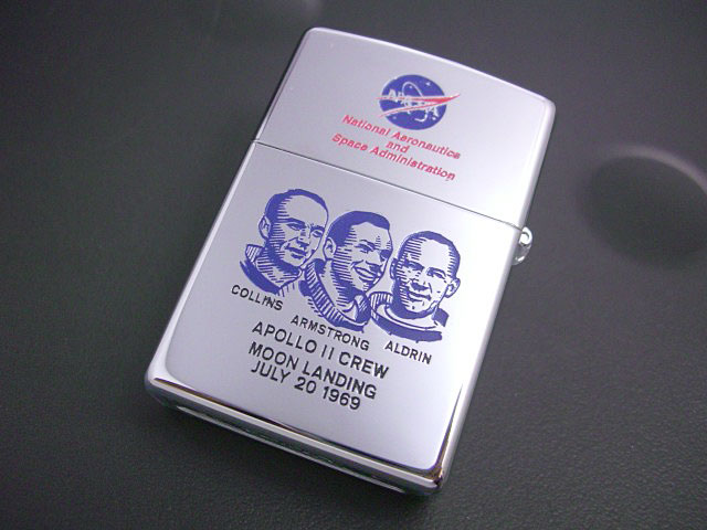 画像: zippo MOON LANDING 月面着陸記念復刻版 2005年製造