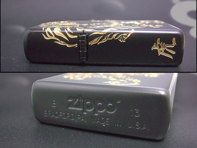 画像: zippo 虎 2面エッチング 2BKG-TIGER