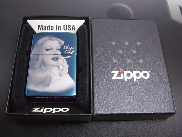 画像: zippo Varga Girl タバコ ブルー