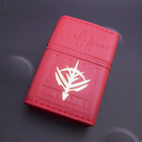 画像1: zippo 機動戦士ガンダム 赤い彗星 レザータイプ