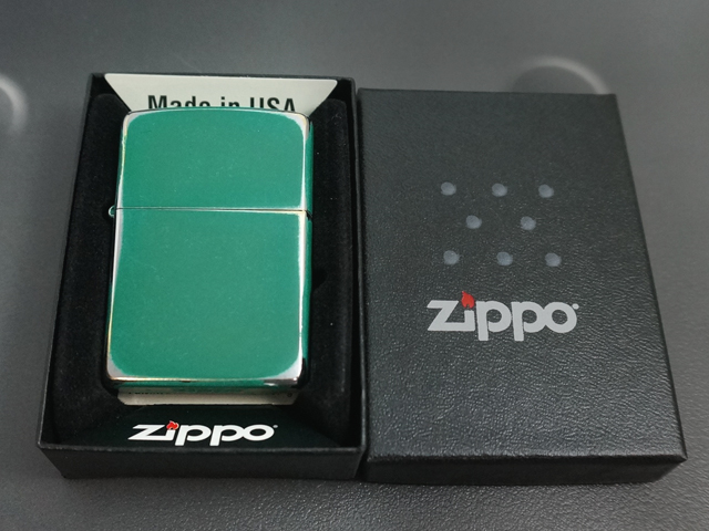 画像: zippo Used Paint グリーン 20UP-G