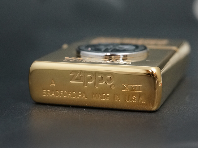 画像: zippo YAMAHA 音叉マーク エンブレムメタル ブラス 2000年製造