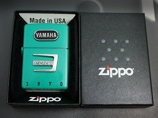 画像: zippo YAMAHA XS-650 グリーン 1998年製造 キズ・汚れ有り