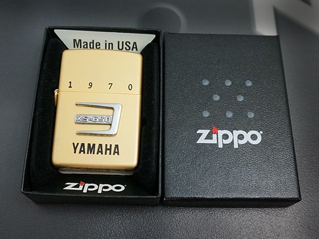 画像: zippo YAMAHA XS-650 ゴールド 1995年製造 キズ・汚れ有り