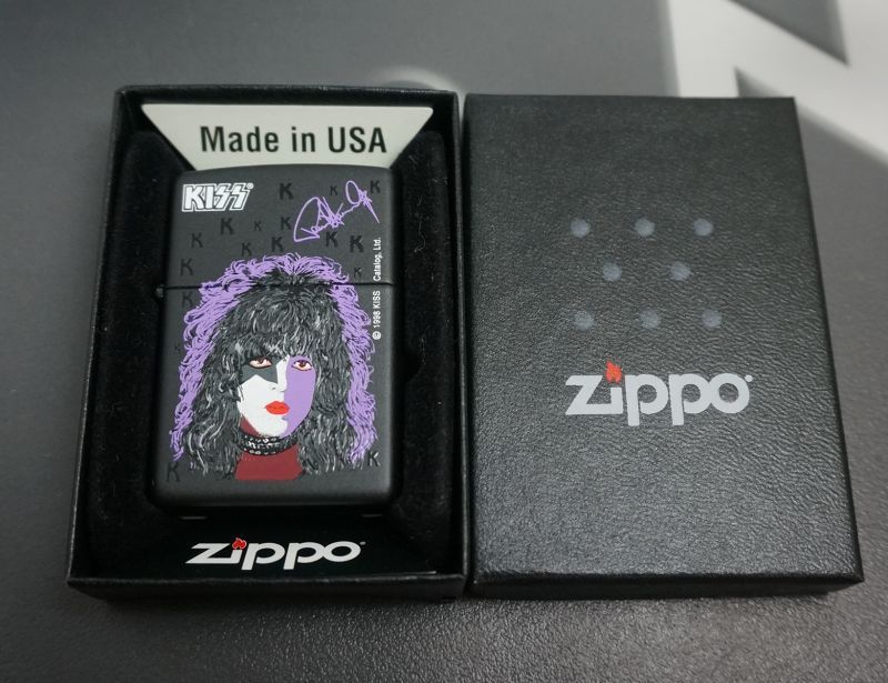 画像: zippo KISS 黒マット Paul Stanley