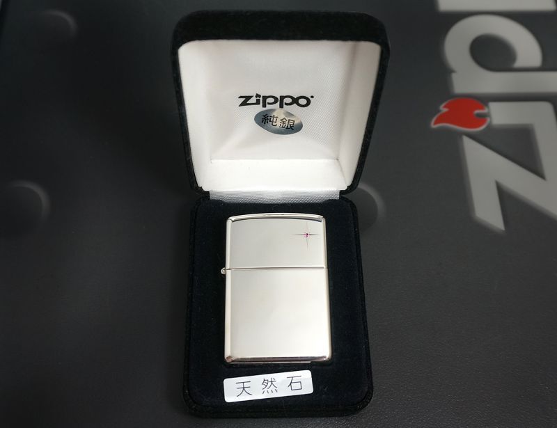 画像: zippo スターリングシルバー 天然石 ルビー #15