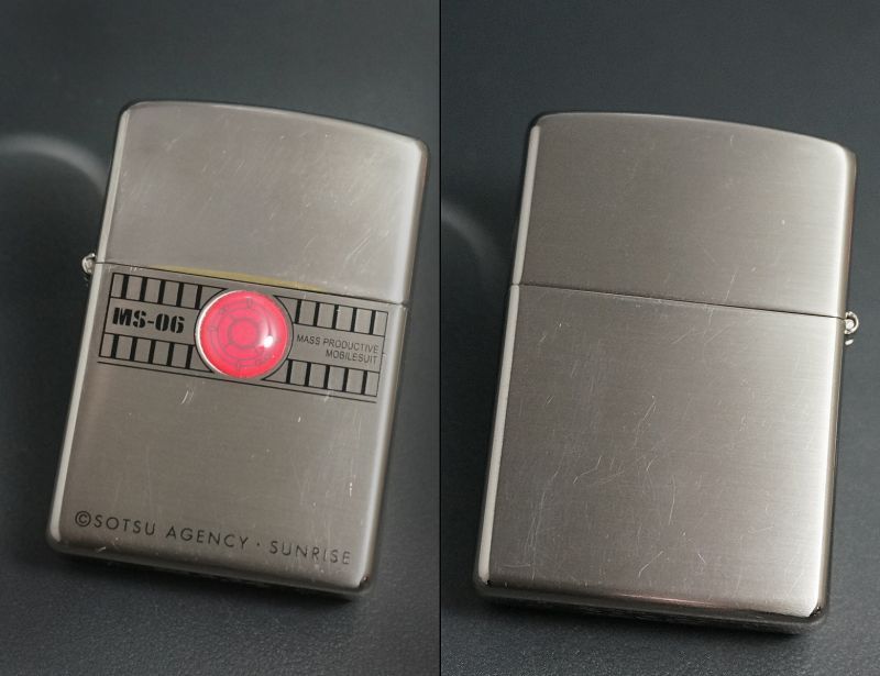 画像: zippo ZAKU-2 銀古美メッキ仕上げ スタンドセット キズあり