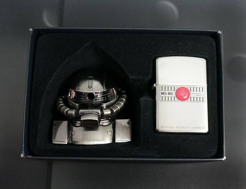 画像: zippo ZAKU-2 銀古美メッキ仕上げ スタンドセット キズあり