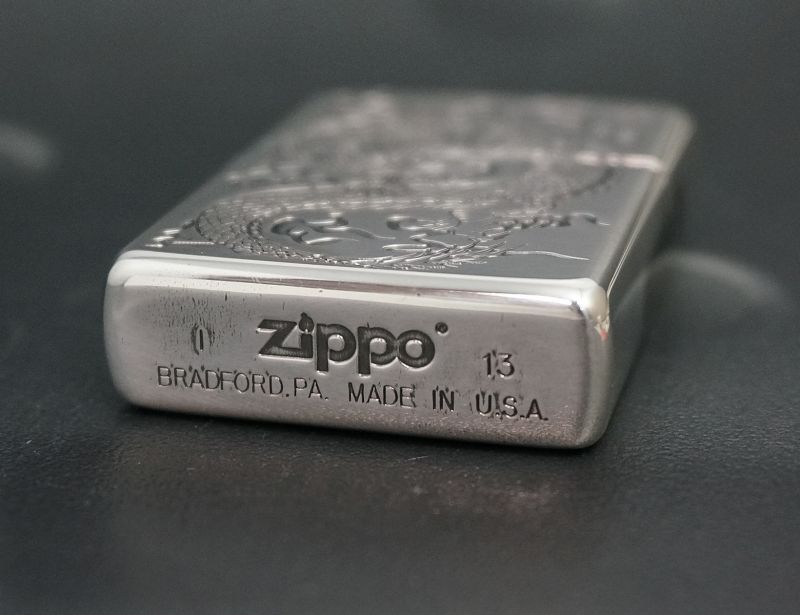 画像: zippo 青龍　シルバーイブシ　SV1