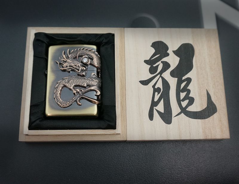 画像: zippo 龍 サイドメタル 真鍮 古美仕上げ