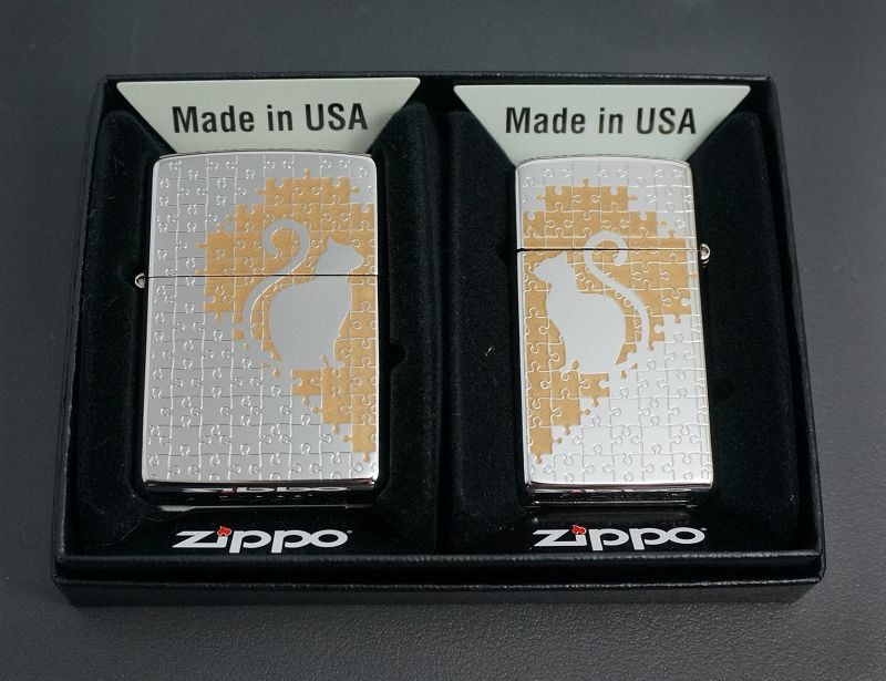 画像: zippo キャットパズルペア SV