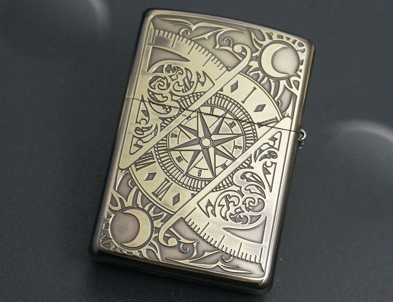 画像: zippo アンティーク サンダイアル BR