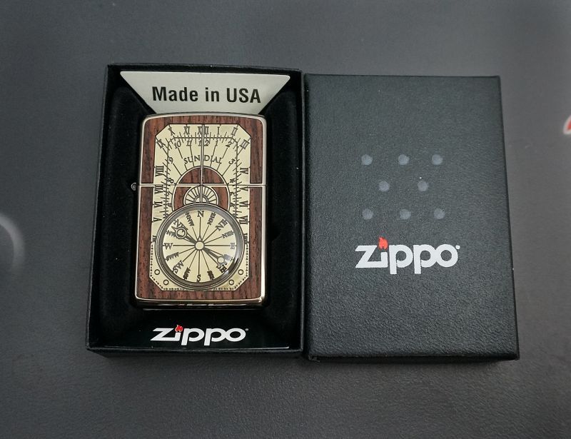 画像: zippo アンティーク サンダイアル BR