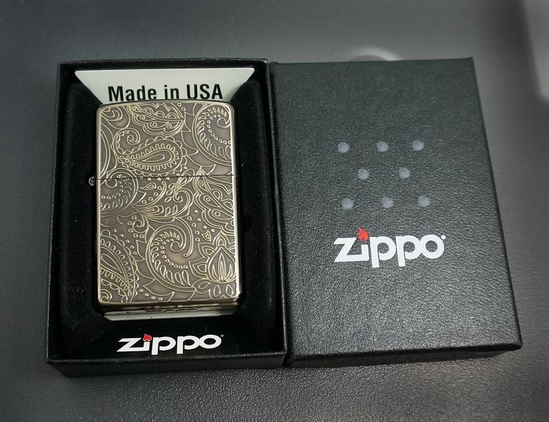 画像: zippo ペイズリーデザイン BR