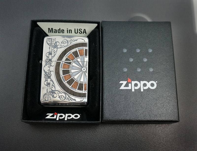 画像: zippo アンティークダーツ SV