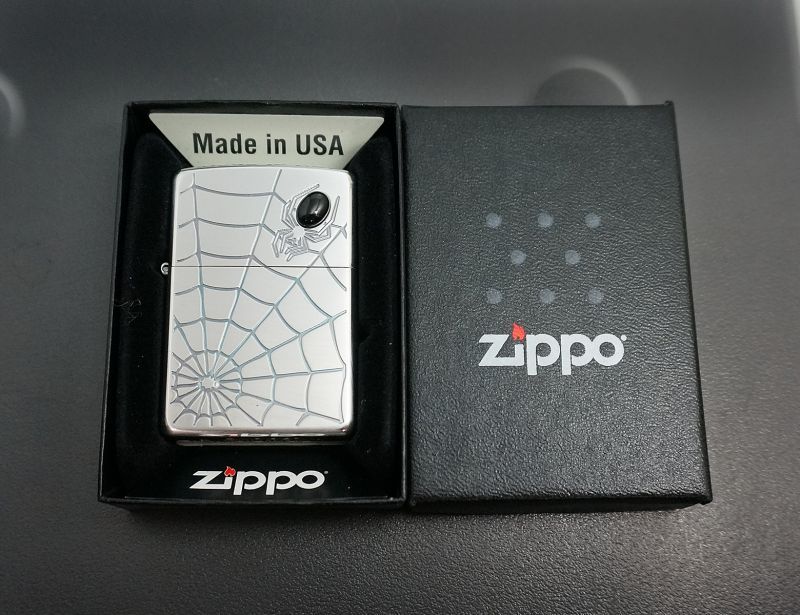 画像: zippo スパイダー オニキス SV