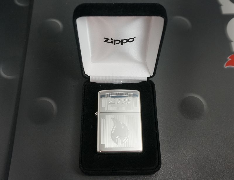 画像: zippo スターリングシルバー ZIPPO炎柄 ＃15